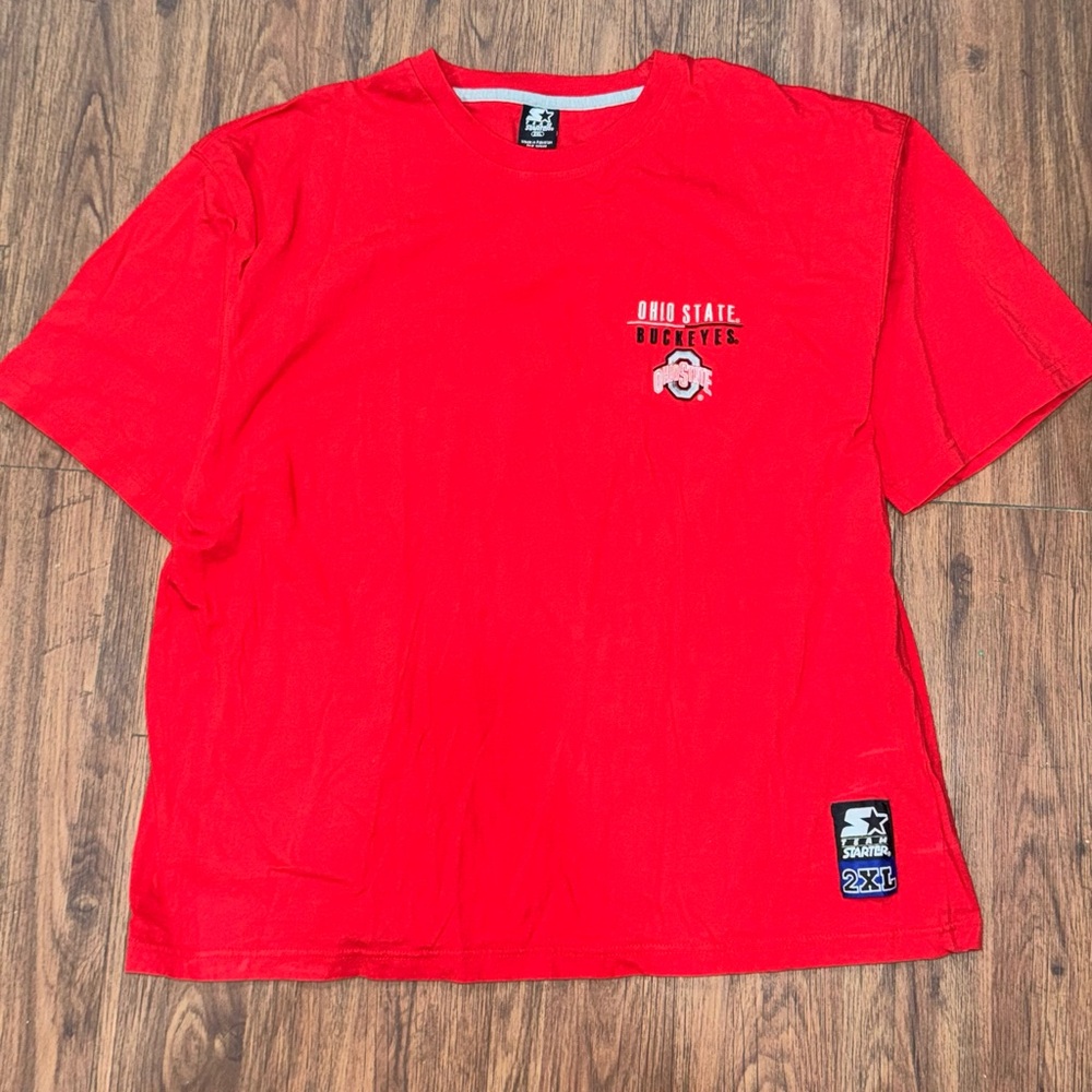 STARTER Men's Red Ohio State Tee